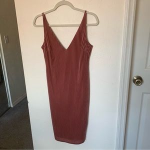 Forever 21 Faux Velvet Striped Dress